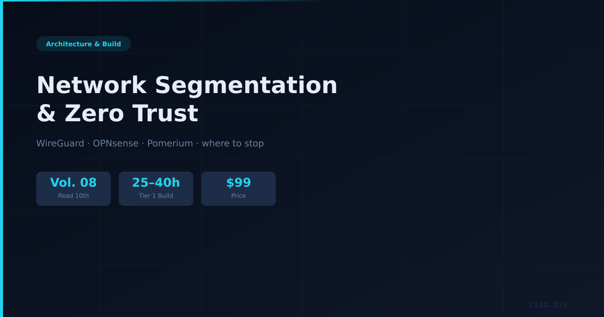 Build Series Vol. 08 — Network Segmentation & Zero Trust