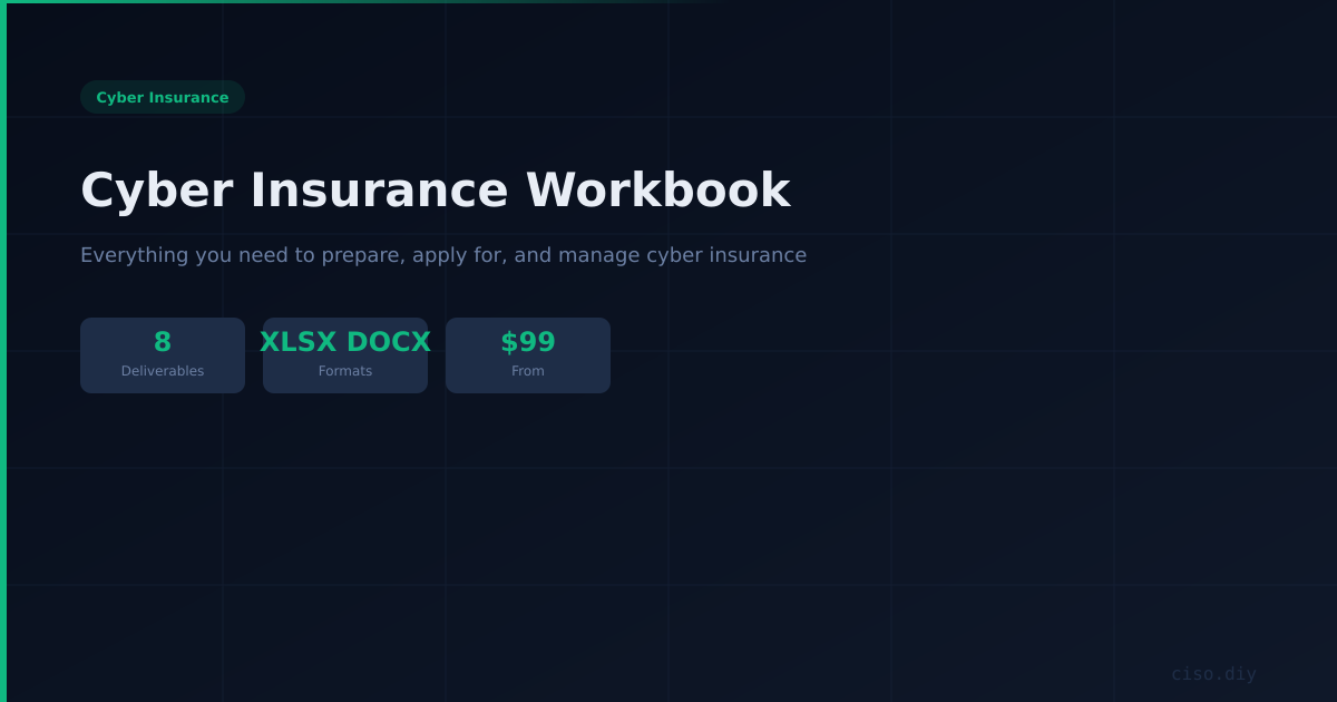 Cyber Insurance Workbook preview