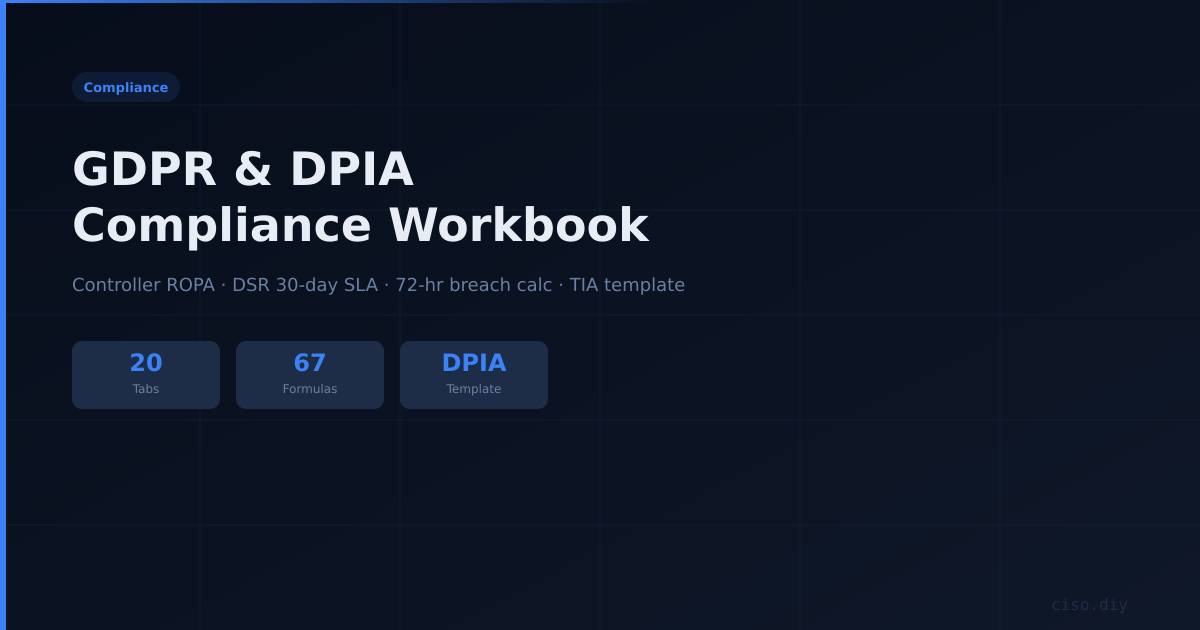 GDPR & DPIA Compliance Workbook preview