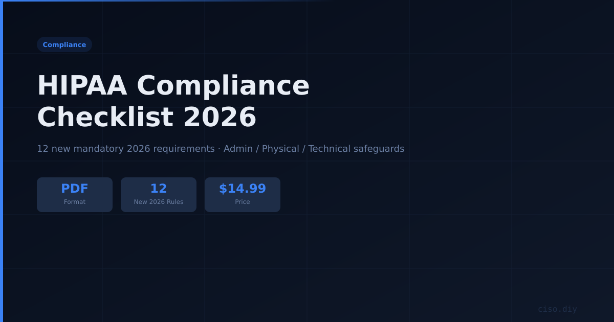 HIPAA Compliance Checklist 2026 preview