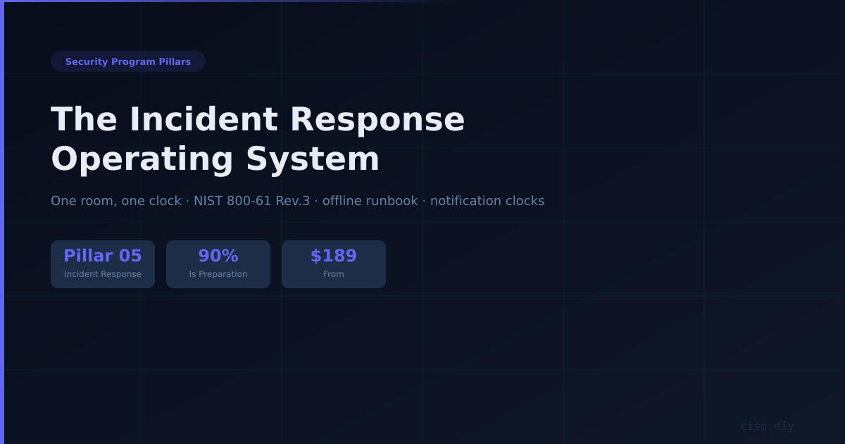 Pillar 05 — The Incident Response Operating System preview