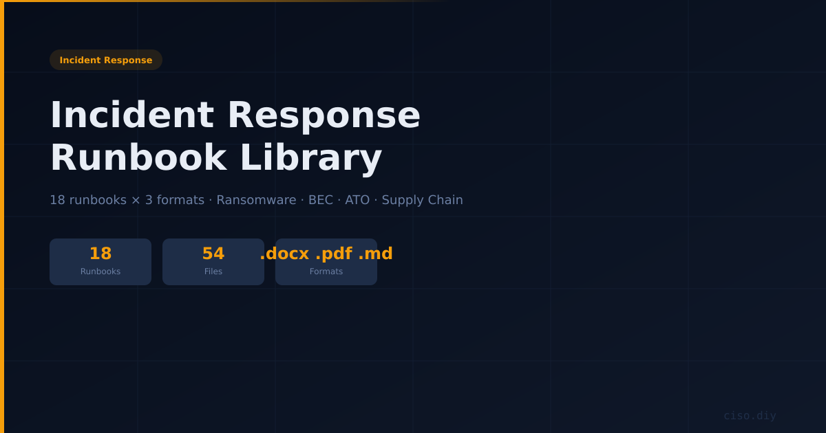 Incident Response Runbook Library