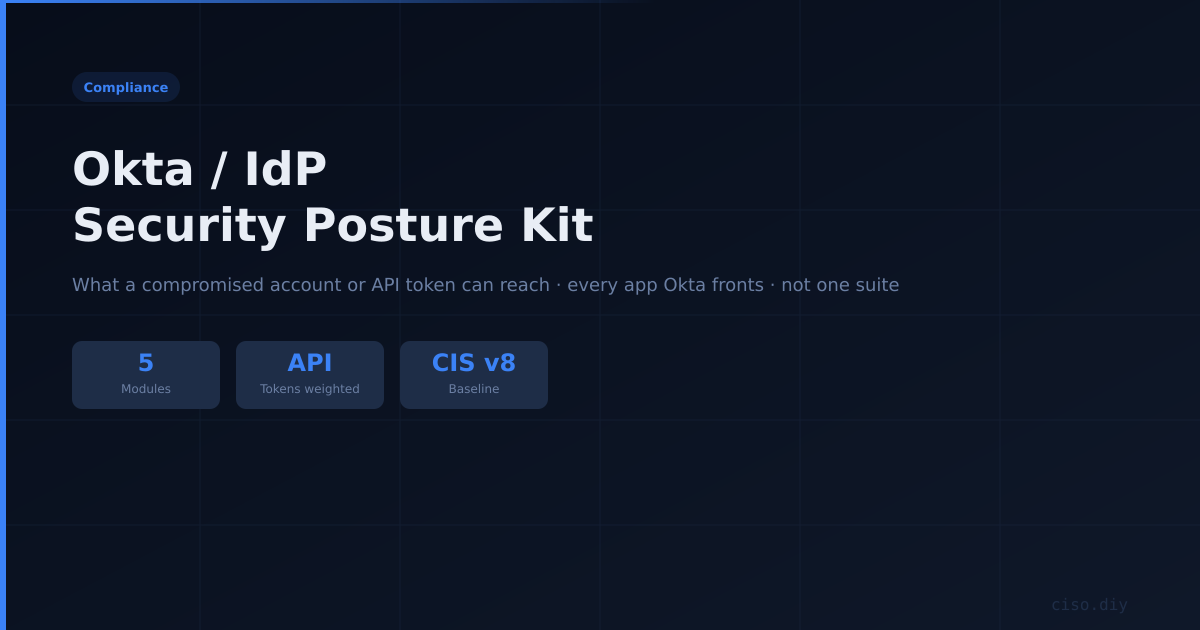 Okta / Identity Provider Security Posture Kit preview