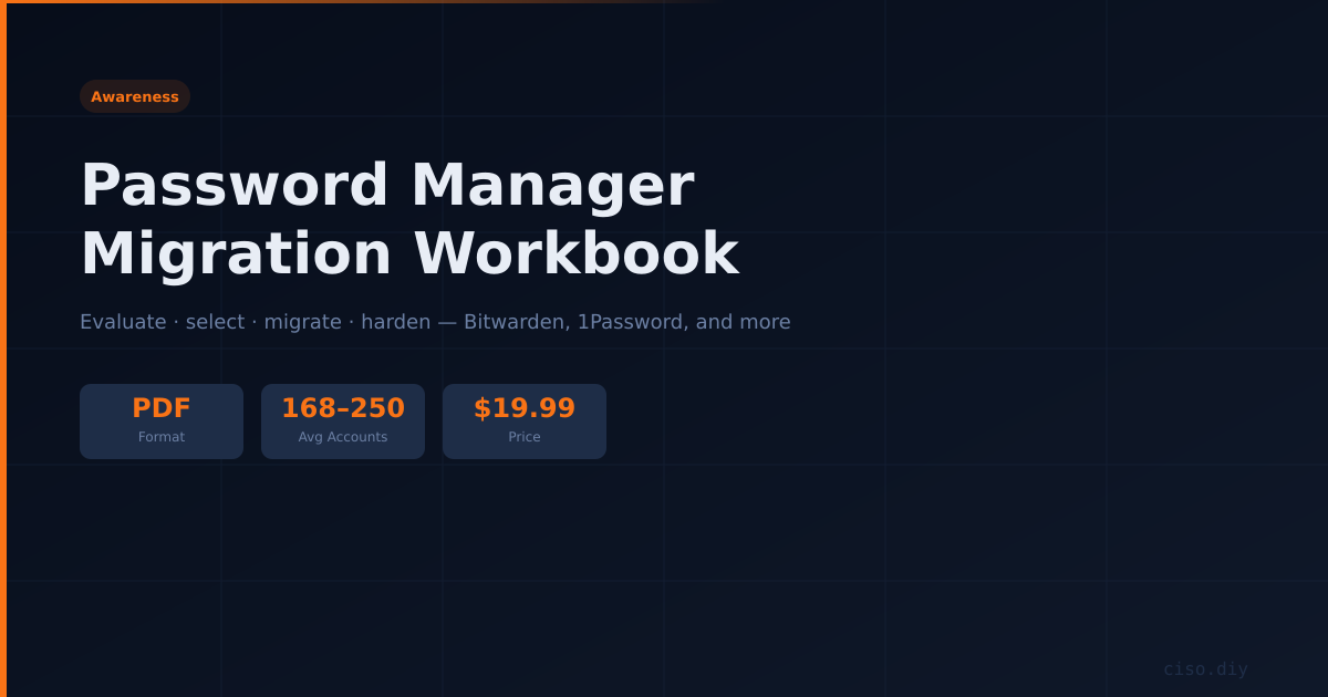 Password Manager Migration Workbook preview