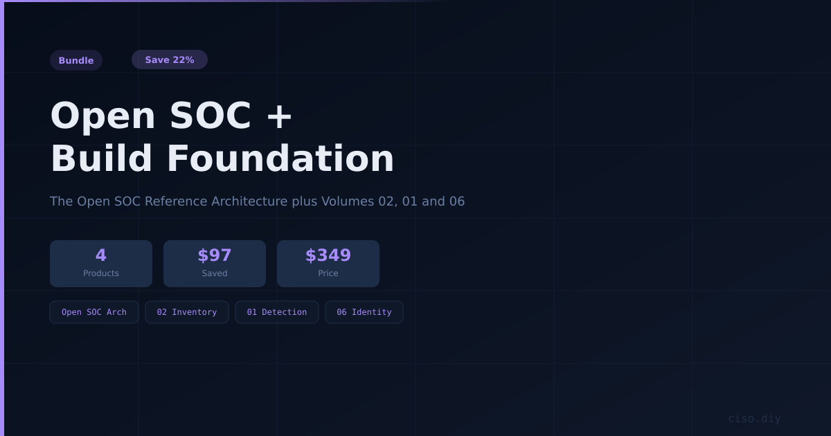 Open SOC Architecture + Build Foundation preview