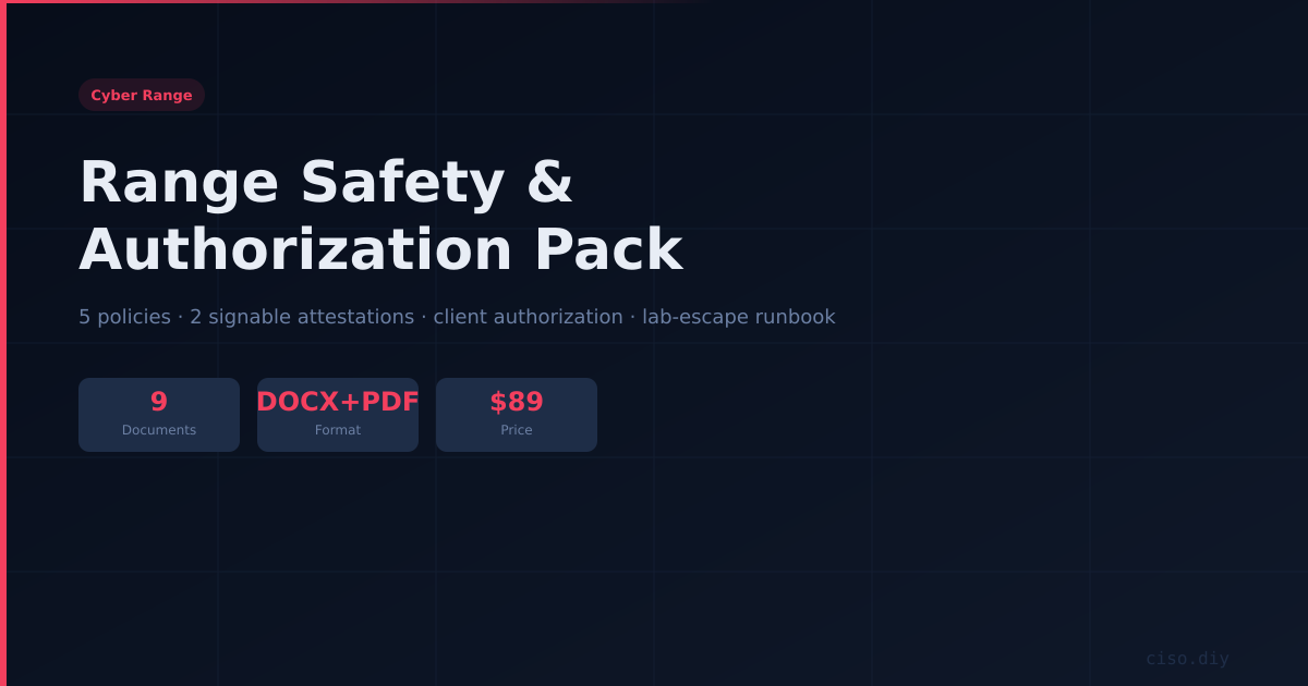 Range Safety & Authorization Pack preview