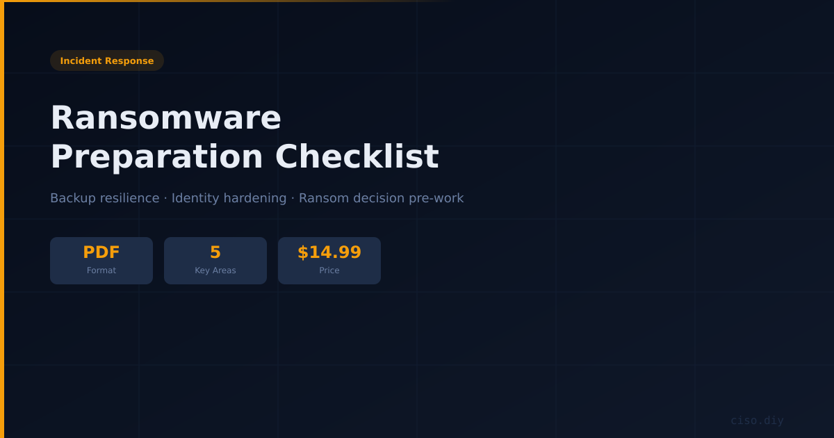 Ransomware Preparation Checklist preview