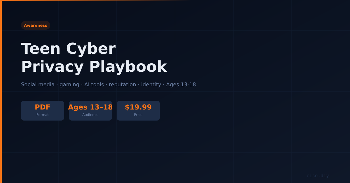 Teen Cyber Privacy Playbook preview