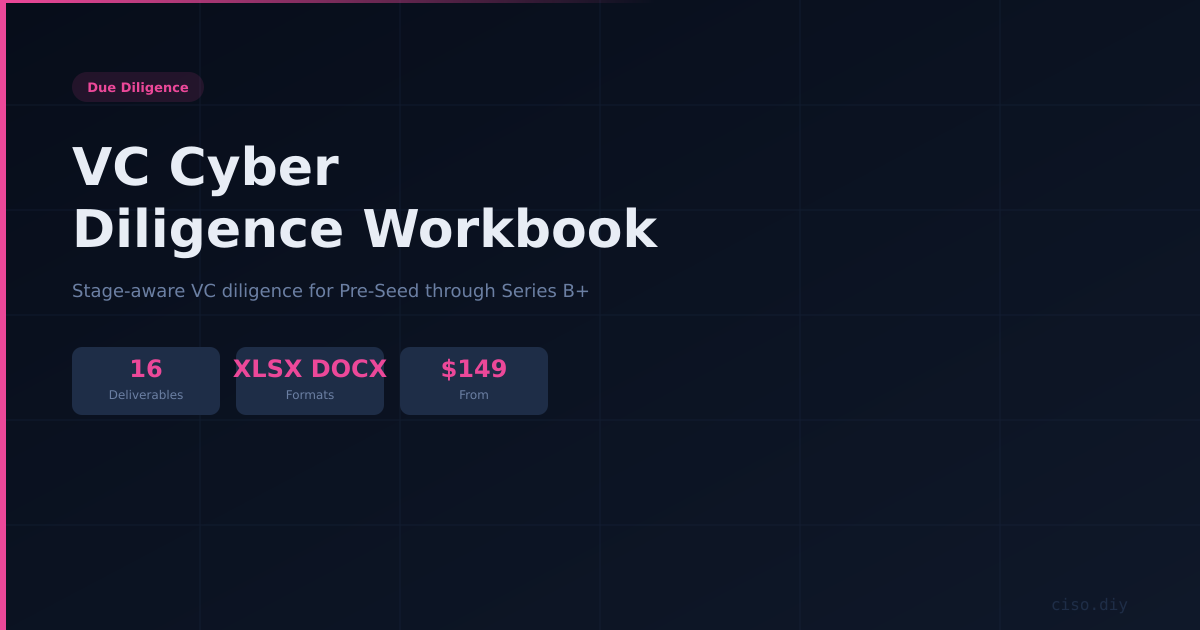 VC Cyber Diligence Workbook preview