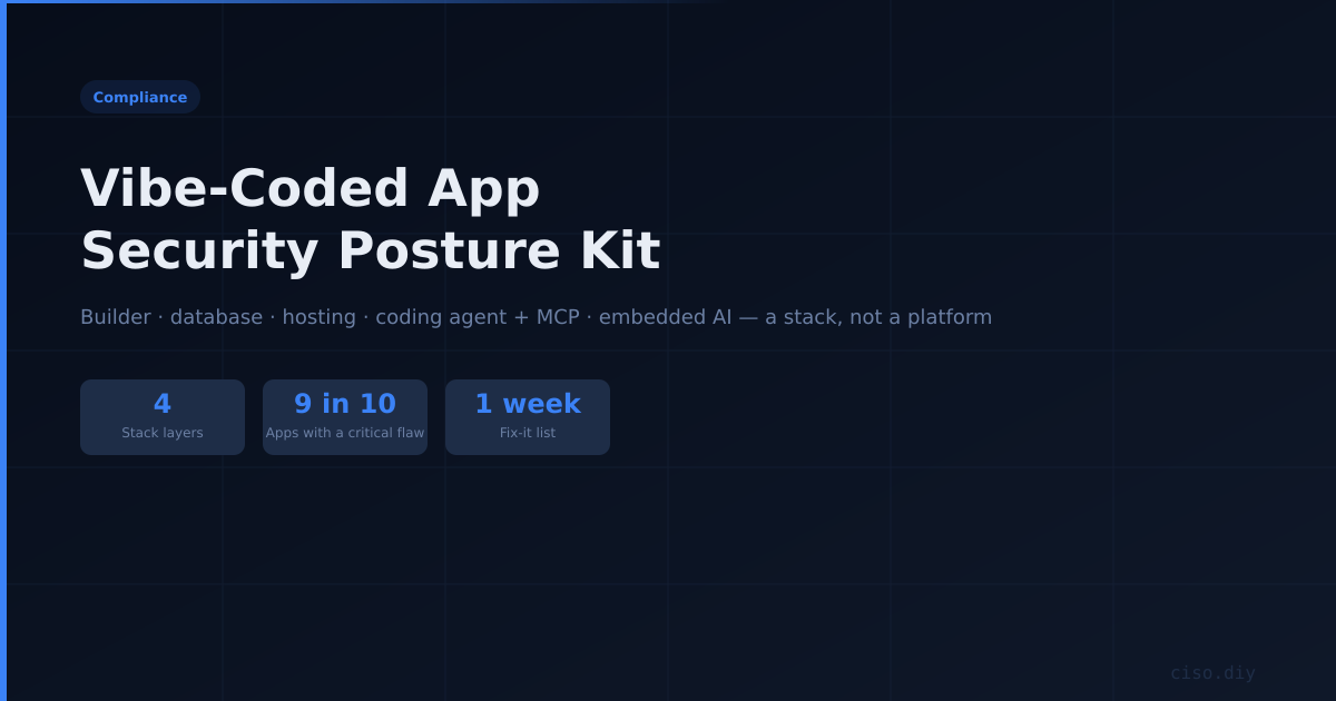 AI-Built / Vibe-Coded App Security Posture Kit preview